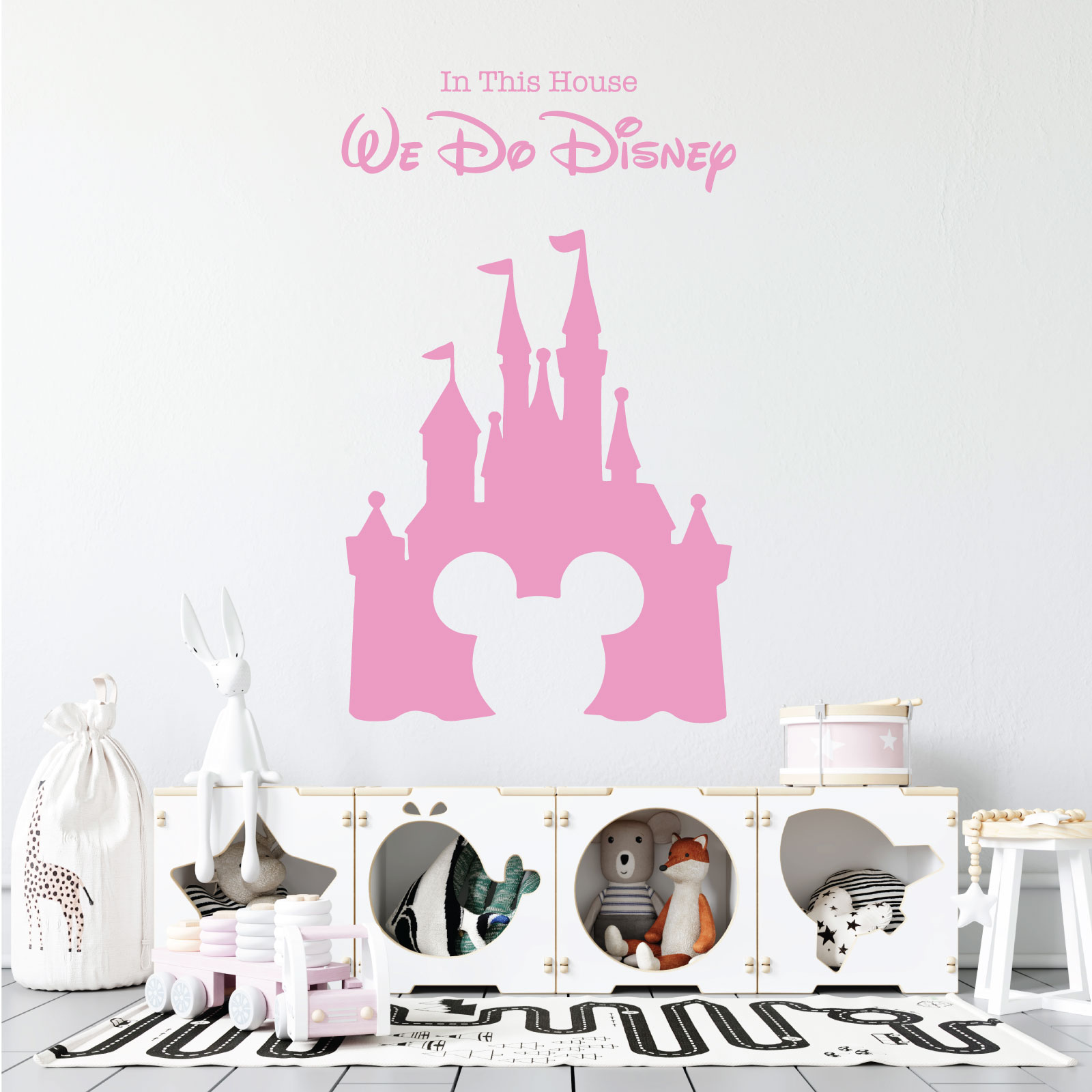 We Do Magic - Fairy Castle, Mickey Mouse Inspired - Children's Playroom Vinyl Wall Sticker UK
