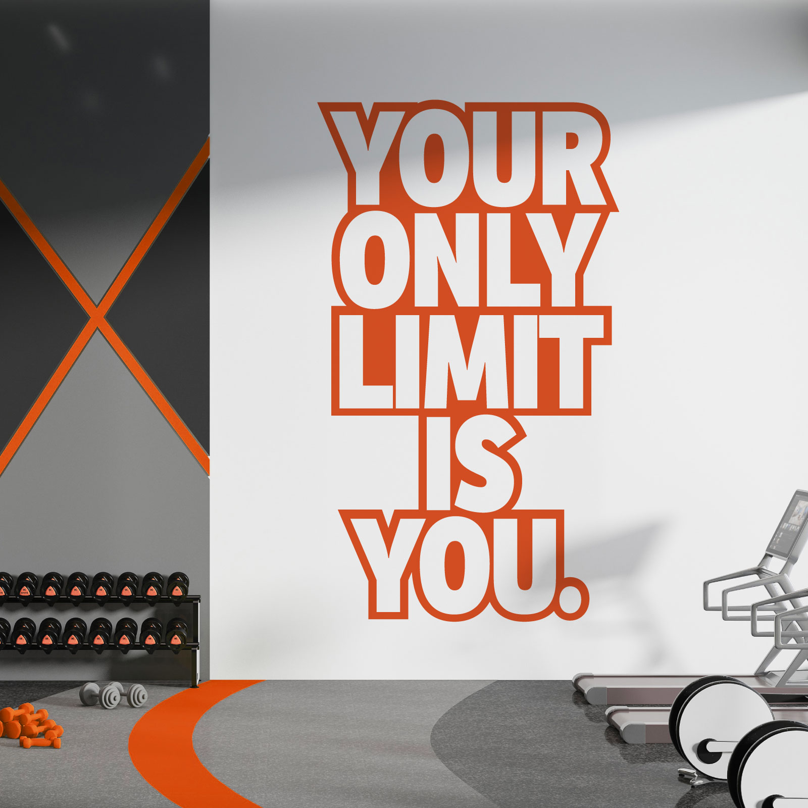 Your Only Limit is You - Gym Fitness Motivational Quote Vinyl Wall Sticker UK
