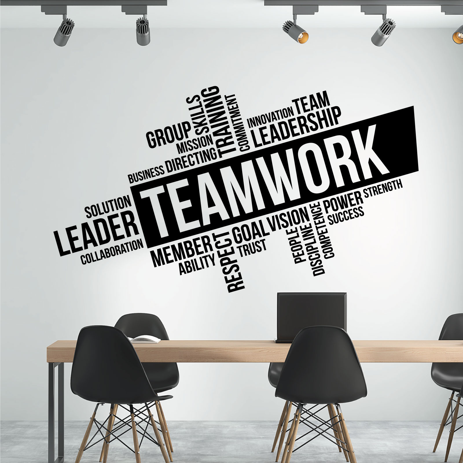 Teamwork, Leadership, Training, Skills, Goal, Respect - Corporate Office Vinyl Wall Sticker UK