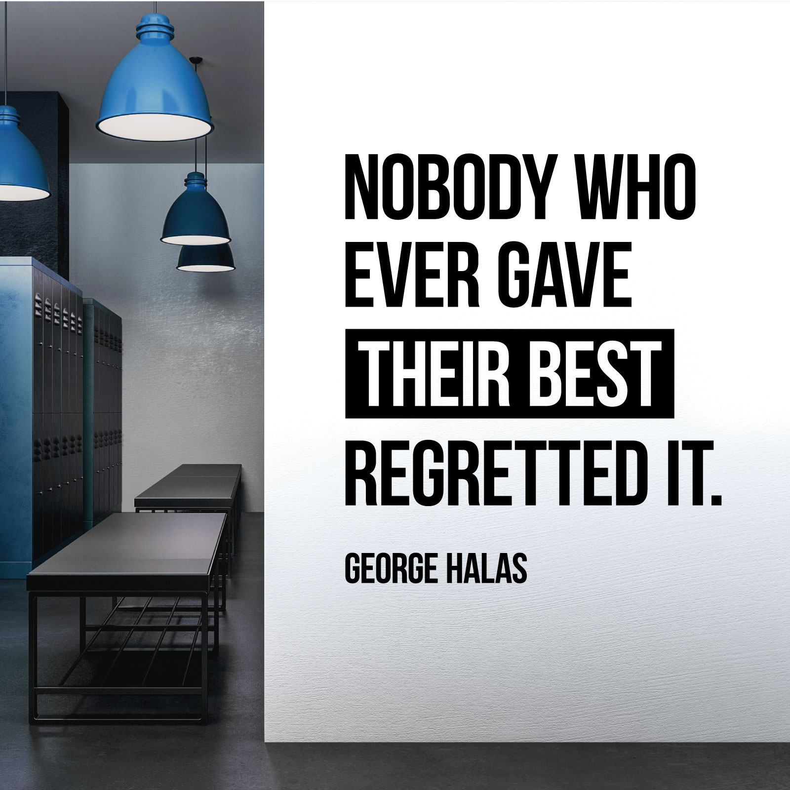 Nobody Who Ever Gave Their Best Regretted It - Motivational Quote Vinyl Wall Sticker UK