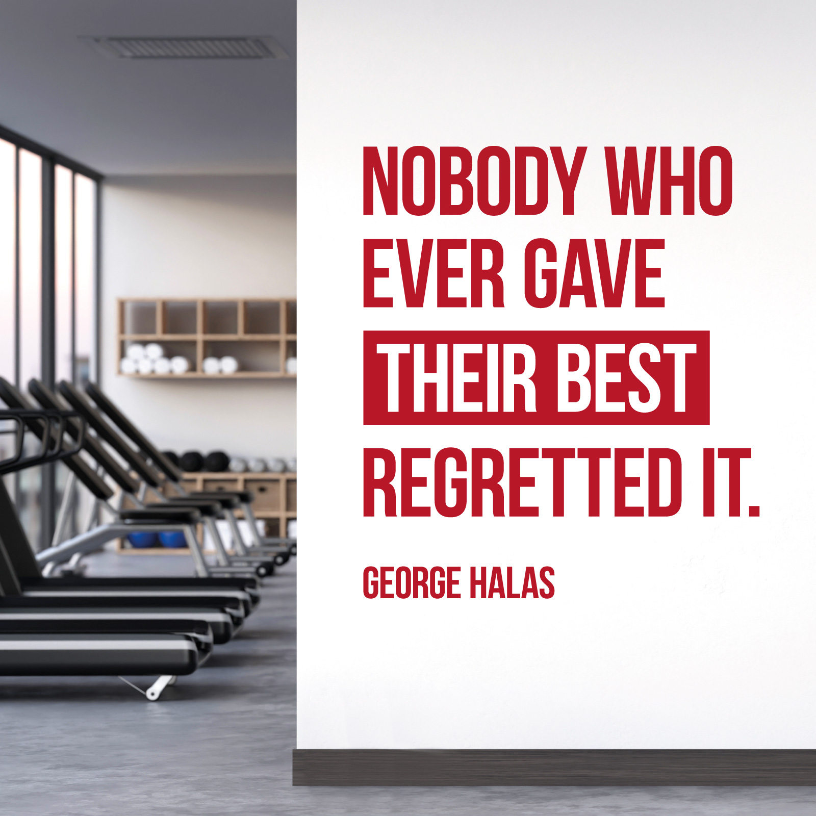 Nobody Who Ever Gave Their Best Regretted It - Motivational Quote Vinyl Wall Sticker UK