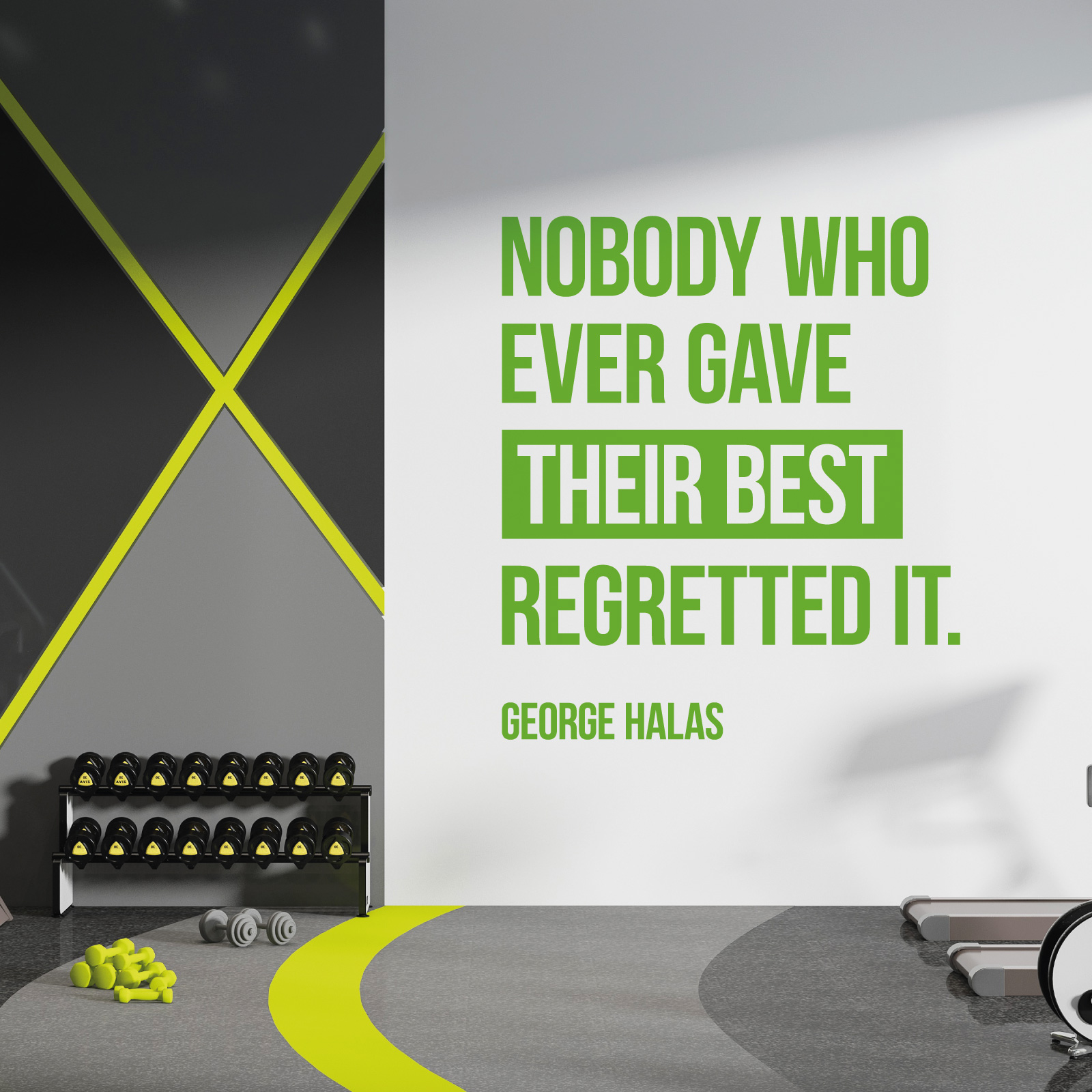Nobody Who Ever Gave Their Best Regretted It - Motivational Quote Vinyl Wall Sticker UK