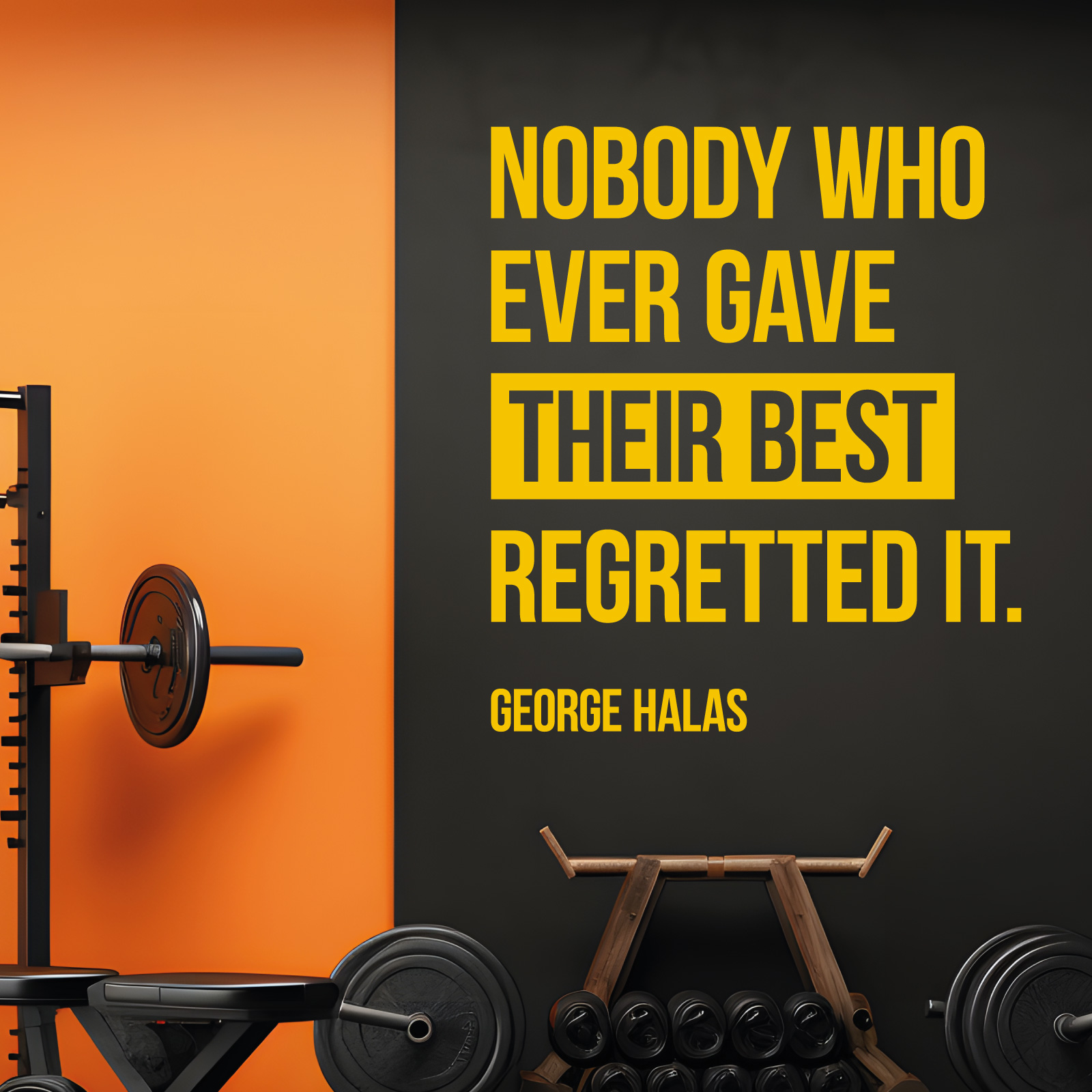 Nobody Who Ever Gave Their Best Regretted It - Motivational Quote Vinyl Wall Sticker UK