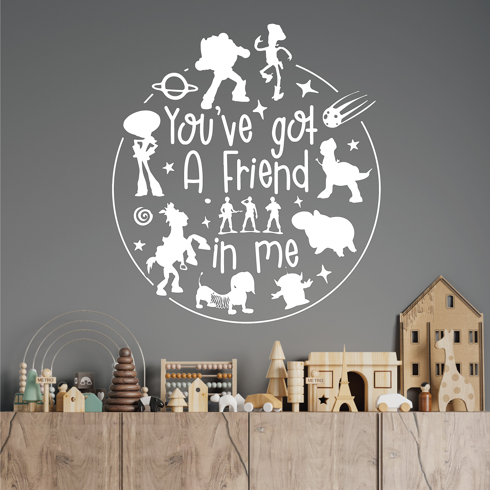 You've Got a Friend in Me - Disney Toy Story Quote Vinyl Wall Sticker UK