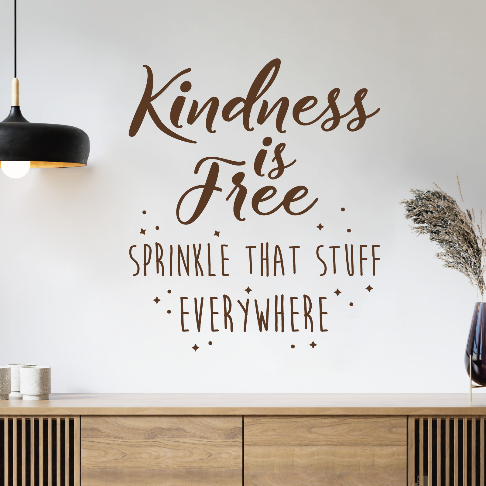 Kindness is Free, Sprinkle That Stuff Everywhere - Motivational Quote Vinyl Wall Sticker UK