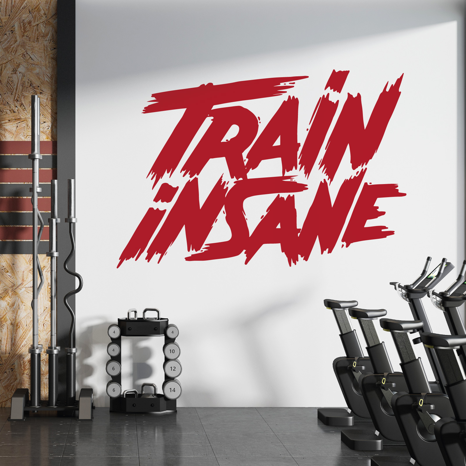 Train Insane - Gym Motivational Vinyl Wall Sticker UK