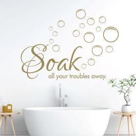 30 Pieces Bathroom Wall Decals Stickers Relax Soak Unwind Unwind 3D Acrylic Mirror Wall Sticker Circle Mirror DIY Wall Stickers Removable Acrylic Wall