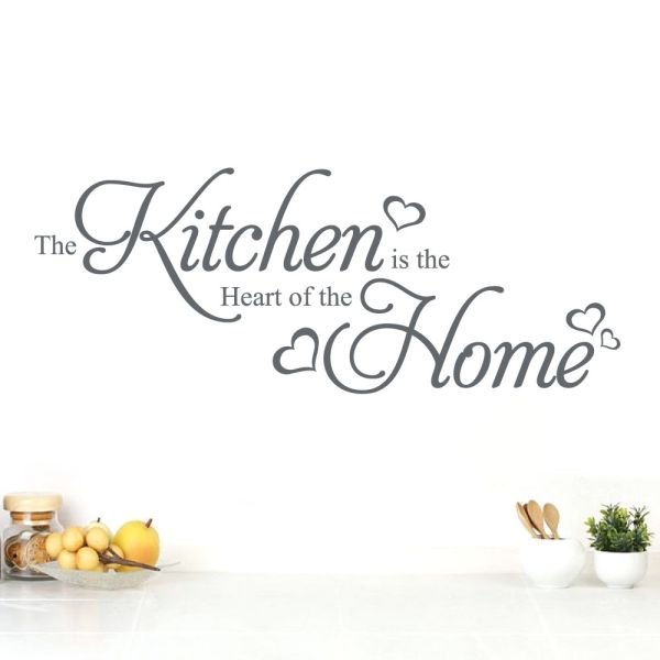 Wall Quote Sticker HH2 The kitchen is the heart of the home Art Decor 