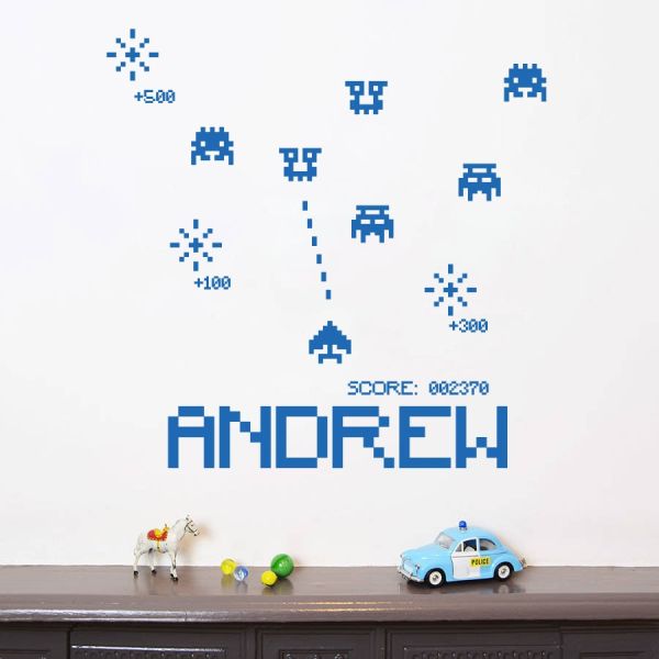 Wall Designer | Personalised Name Boys Girls Wall Art Sticker - Tennis