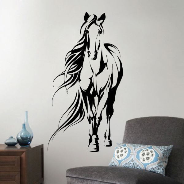 Wall Designer Horse Silhouette Horse Riding Wall Art Sticker