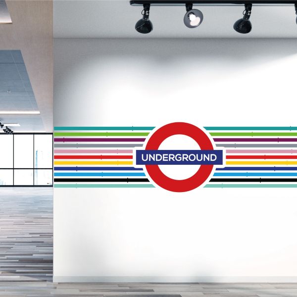 Wall Designer | London Underground Logo - Colour Tube Lines - Decal ...