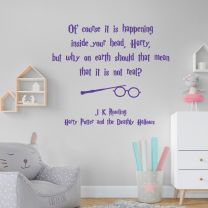 Of course, it is happening inside your head... - Harry Potter J K Rowling Book Quote Decal Wall Sticker