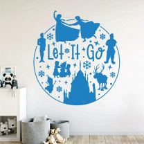 Let it Go - Anna and Elsa - Frozen Disney Inspired Decal Wall Sticker