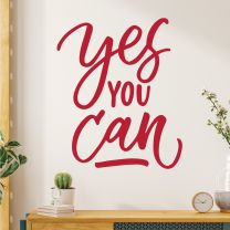 Yes You Can - Motivational Decal Wall Sticker