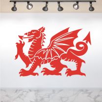 Welsh Dragon, Heraldic Symbol of Wales - Wall Decal Sticker