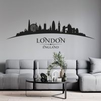 London City Skyline - London Eye, Tower Bridge, Big Ben, The Shard - Bedroom Living Room Vinyl Wall Sticker UK