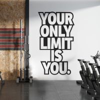 Your Only Limit is You - Gym Fitness Motivational Quote Vinyl Wall Sticker UK