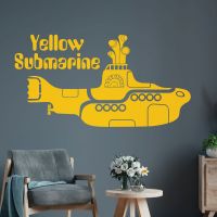Beatles Yellow Submarine Vinyl Wall Sticker - Music Bedroom Decal UK