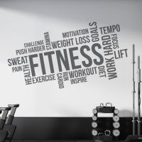 Fitness, Exercise, Workout, Cardio, Focus, Goals - Gym Motivational Vinyl Wall Sticker UK