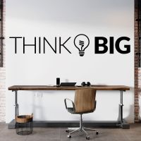 Think Big Ideas Light Bulb Wall Sticker - Office Inspiration Vinyl Wall Sticker UK