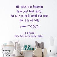 Of Course It Is Happening Inside Your Head - Harry Potter J.K. Rowling Quote Vinyl Wall Sticker UK