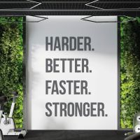 Harder Better Faster Stronger - Gym Fitness Motivational Vinyl Wall Sticker UK