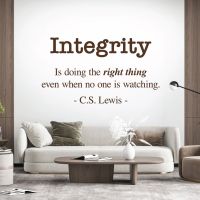 Integrity - Is Doing the Right Thing When No One is Watching - C.S. Lewis - Office School Vinyl Wall Sticker UK