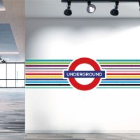Colour London Underground Tube Lines Sticker - Personalised Station Name Sign - Vinyl Wall Decal 