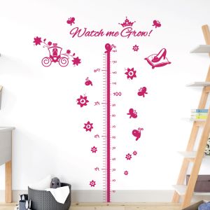 Princess Height Chart Wall Sticker - Girls Bedroom Growth Chart Vinyl Decal UK