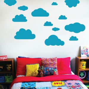 Cloud Wall Sticker Set - Nursery Children's Bedroom Vinyl Decals UK
