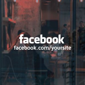 Facebook Logo Sign Sticker - Restaurant, Cafe, Shop - Custom Vinyl UK