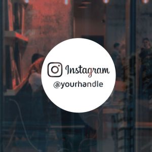 Instagram Logo Circle Sign Sticker - Restaurant, Cafe, Shop - Custom Vinyl UK