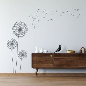 Dandelions Blowing in the Wind Wall Sticker - Living Room Bedroom Vinyl Wall Sticker UK