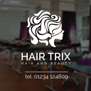 Hair and Beauty Salon Logo - Name, Telephone, Website - Custom Vinyl Sign Sticker UK