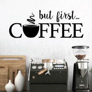 But First... Coffee - Kitchen Cafe Quote Vinyl Wall Sticker UK