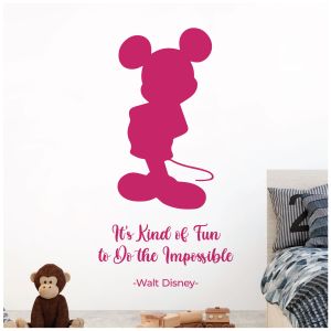 It's Kind of Fun to Do the Impossible - Walt Disney Motivational Quote Vinyl Wall Sticker UK