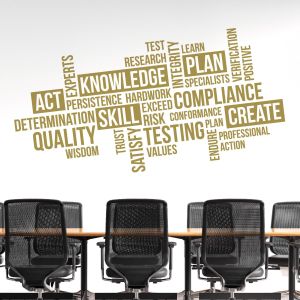 Plan, Knowledge, Skill, Act, Create - Corporate Office Motivational Vinyl Wall Sticker UK