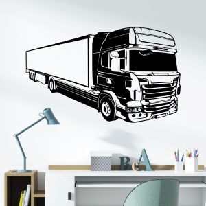 Lorry Truck HGV Wall Sticker - Boys Bedroom Vinyl Decal - Gift for Lorry Driver UK