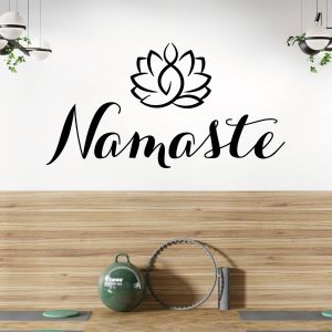 Namaste - Lotus Yoga Meditation - Yoga Studio Vinyl Wall Sticker UK
