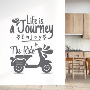 Life is a Journey, Enjoy the Ride - Motivational Quote Vinyl Wall Sticker UK