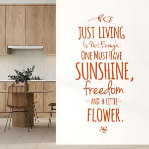 Just Living is Not Enough - Motivational Quote Vinyl Wall Sticker UK