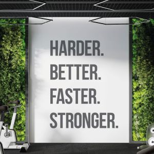 Harder Better Faster Stronger - Gym Fitness Motivational Vinyl Wall Sticker UK