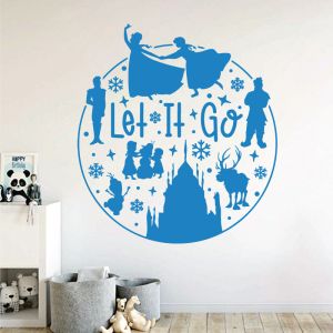 Let it Go - Anna and Elsa - Disney Frozen Quote Vinyl Wall Sticker UK