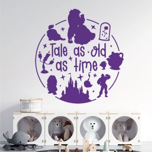 Tale as Old as Time - Disney Beauty and the Beast Quote Vinyl Wall Sticker UK