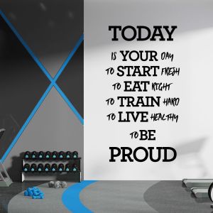 Today is Your Day to Start Fresh - Motivational Quote Vinyl Wall Sticker UK