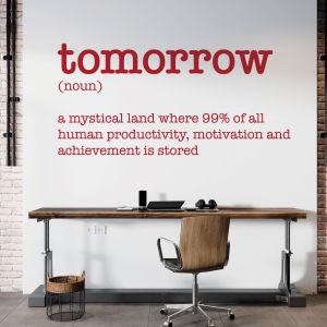 Tomorrow - Definition Wall Sticker - Motivational Quote Vinyl Wall Sticker UK