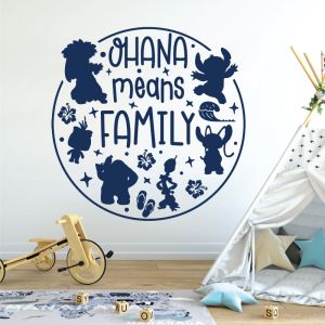 Ohana Means Family - Disney Lilo and Stitch Quote Vinyl Wall Sticker UK