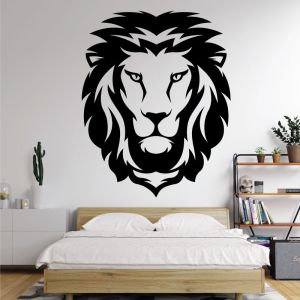 Lion Head - Africa Tribal Art - Bedroom Living Room Vinyl Wall Sticker UK