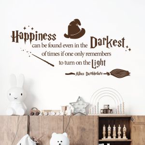Happiness Can Be Found Even in the Darkest of Times - Harry Potter Quote Vinyl Wall Sticker UK
