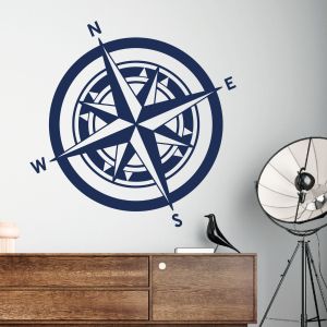 Compass Symbol - Travel, Directions, Map, Adventure - Vinyl Wall Sticker UK